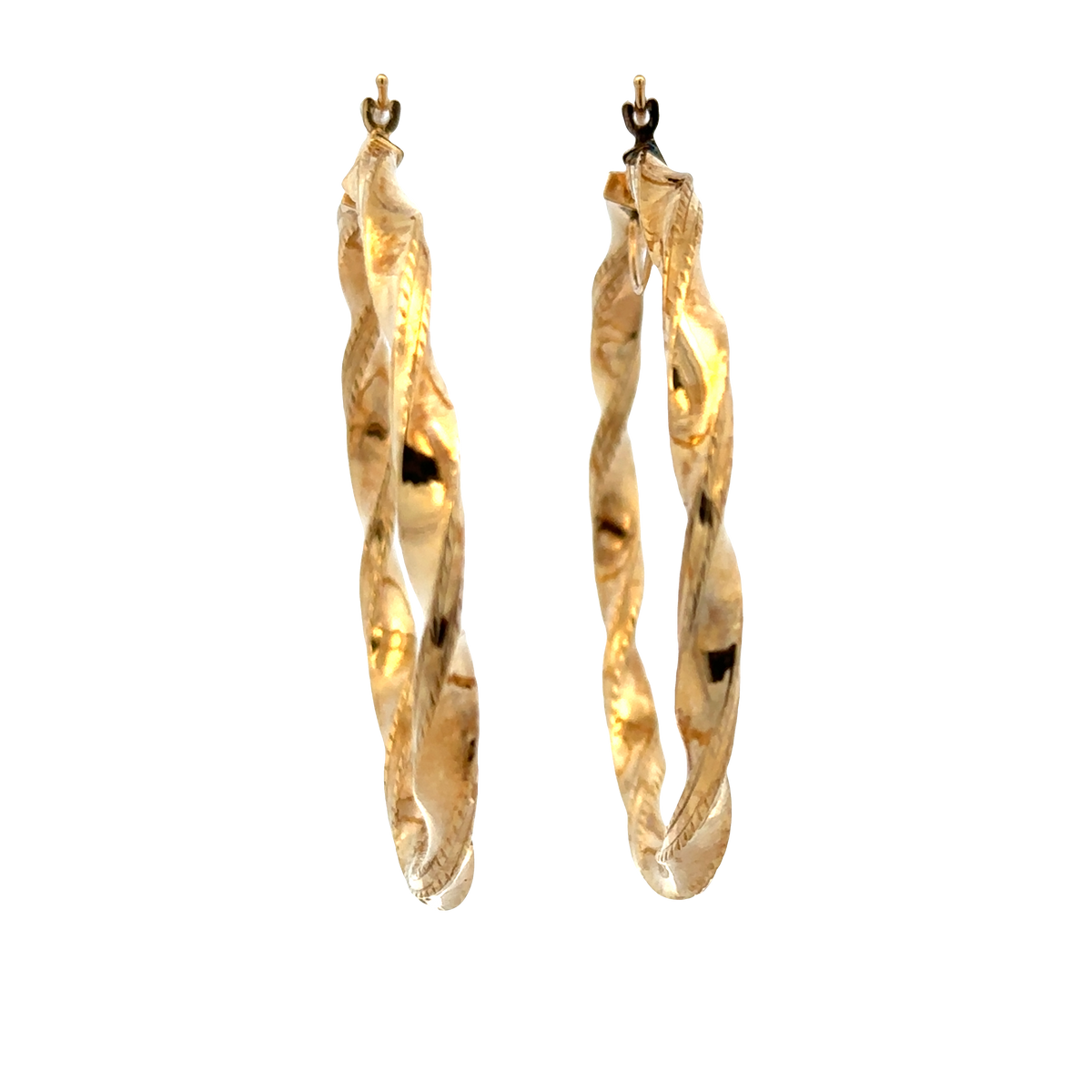 9ct yellow gold hoop earrings 4.5g (sh27748b)