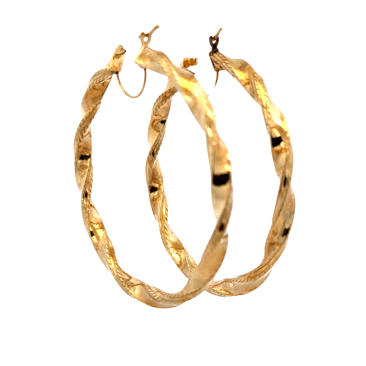 9ct yellow gold hoop earrings 4.5g (sh27748b)