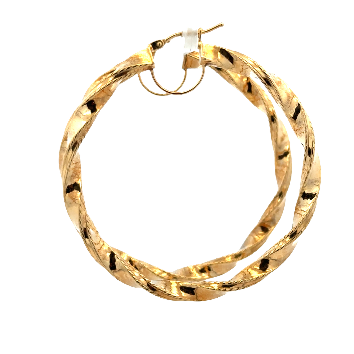 9ct yellow gold hoop earrings 4.5g (sh27748b)