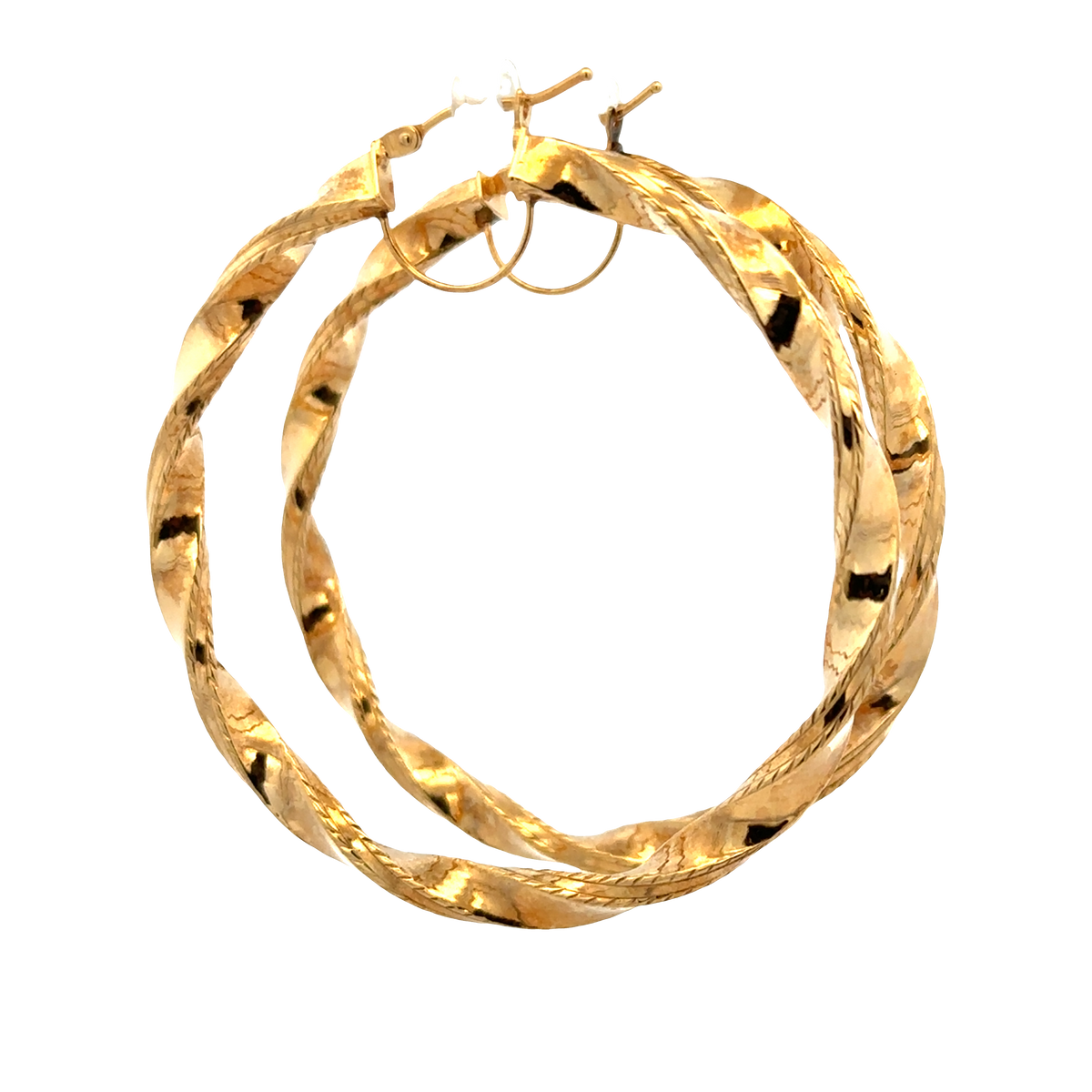 9ct yellow gold hoop earrings 4.5g (sh27748b)