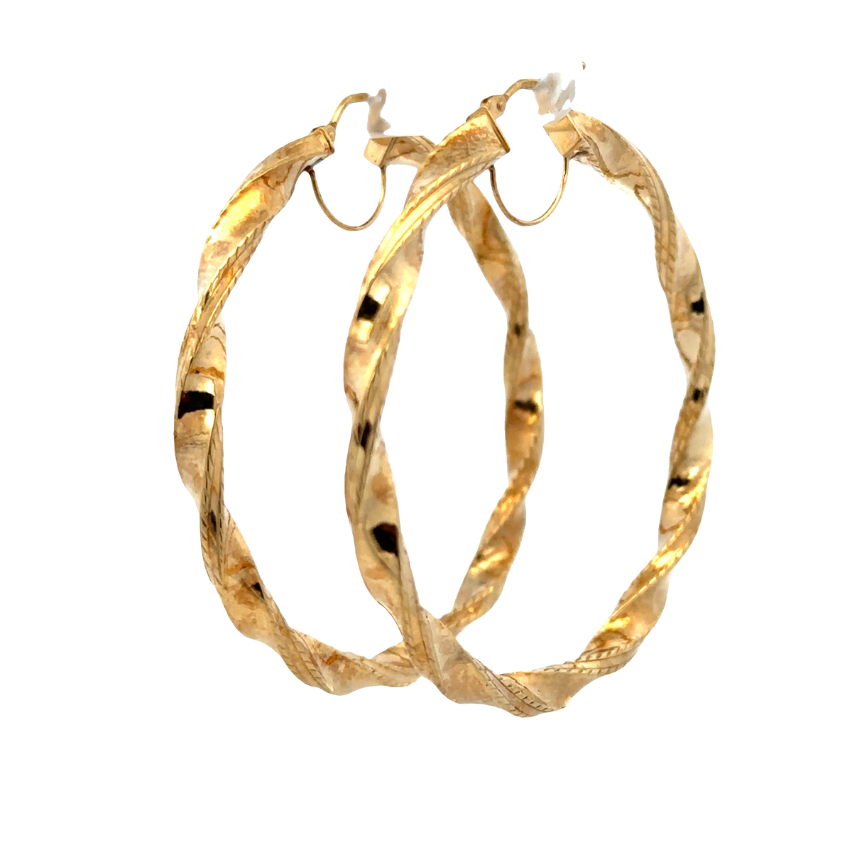 9ct yellow gold hoop earrings 4.5g (sh27748b)