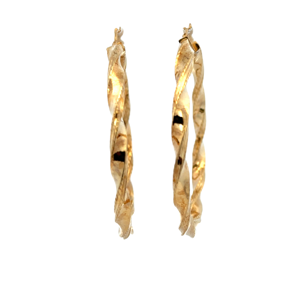 9ct yellow gold hoop earrings 4.5g (sh27748b)