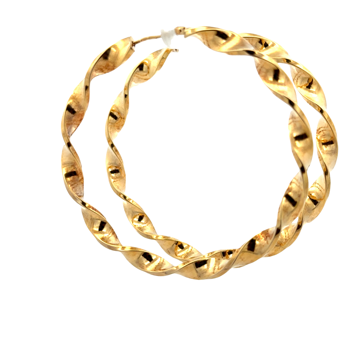 9ct yellow gold hoop earrings 8.5g (sh27823b)