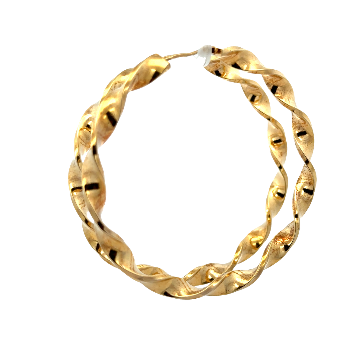 9ct yellow gold hoop earrings 8.5g (sh27823b)