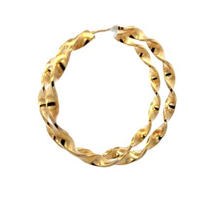 9ct yellow gold hoop earrings 8.5g (sh27823b)