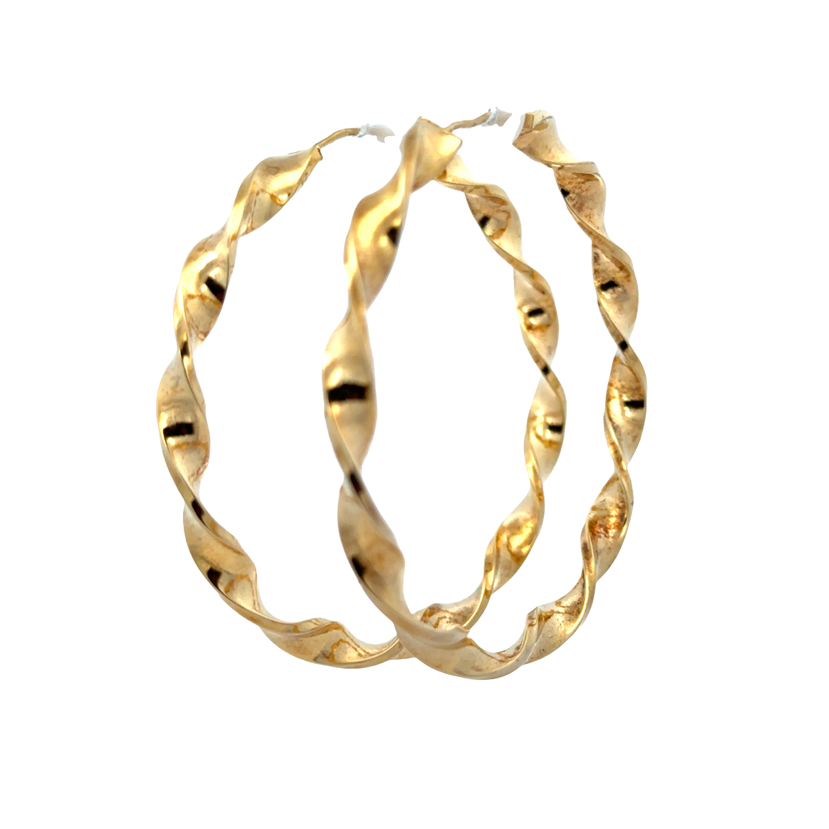 9ct yellow gold hoop earrings 8.5g (sh27823b)