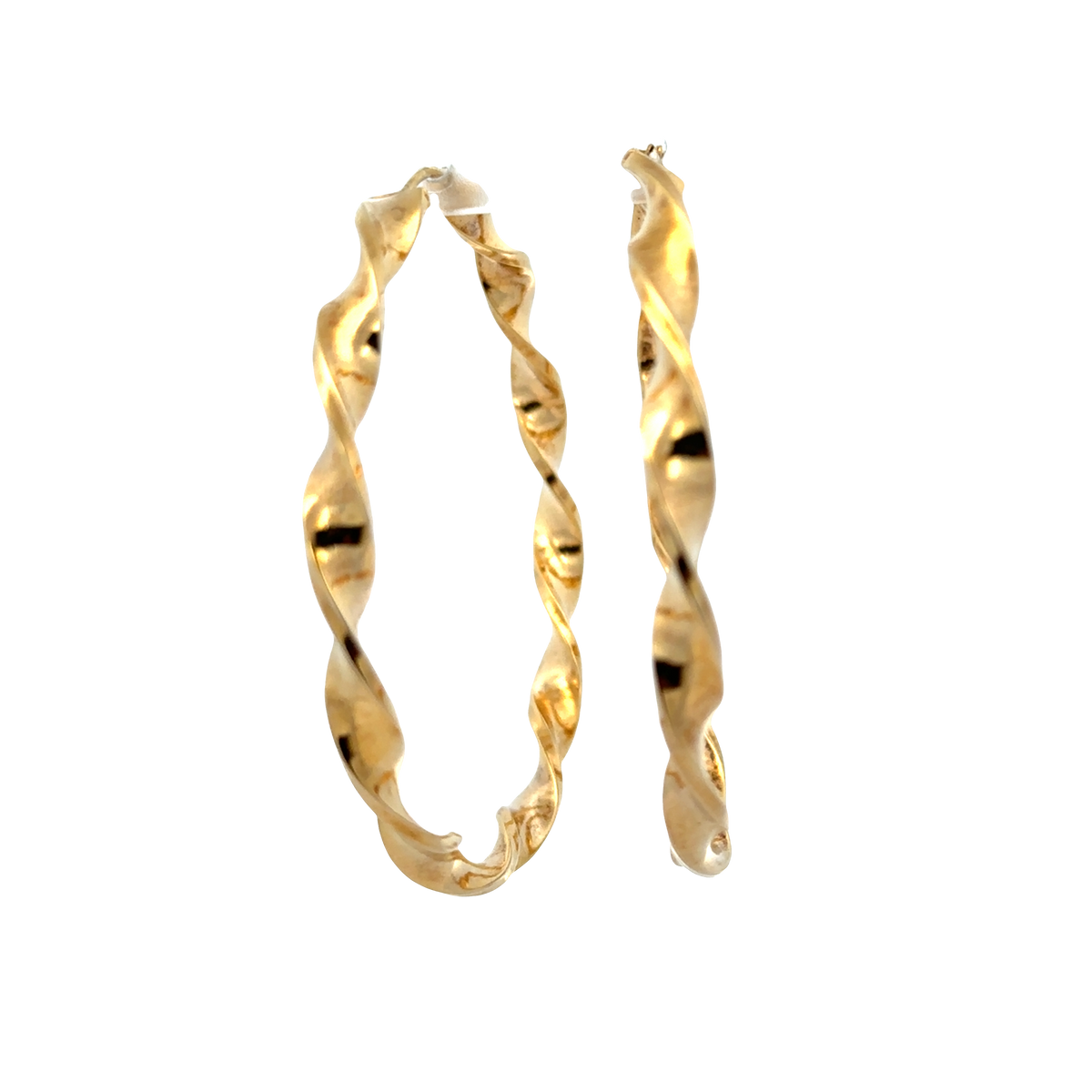 9ct yellow gold hoop earrings 8.5g (sh27823b)
