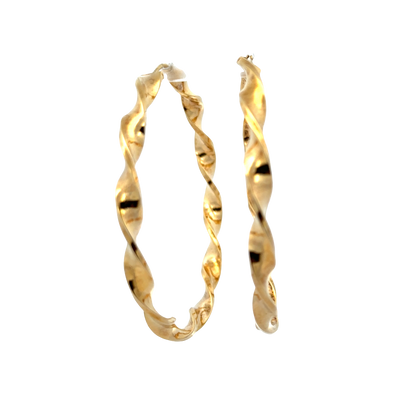 9ct yellow gold hoop earrings 8.5g (sh27823b)
