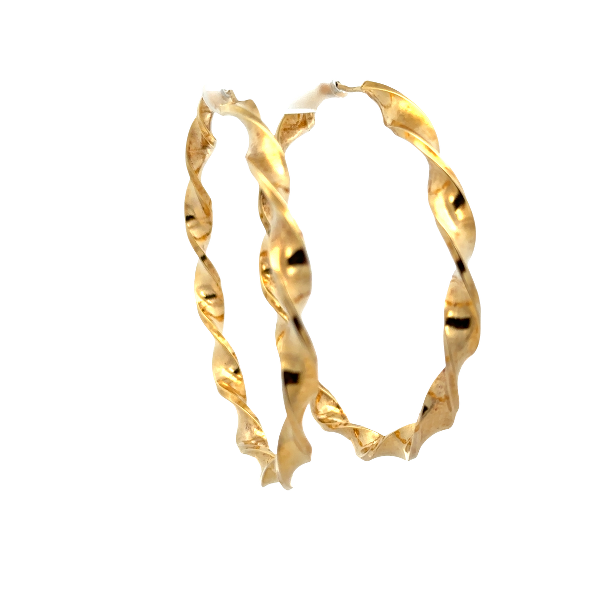 9ct yellow gold hoop earrings 8.5g (sh27823b)