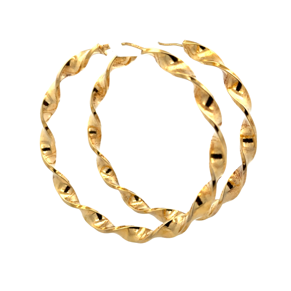 9ct yellow gold hoop earrings 8.5g (sh27823b)