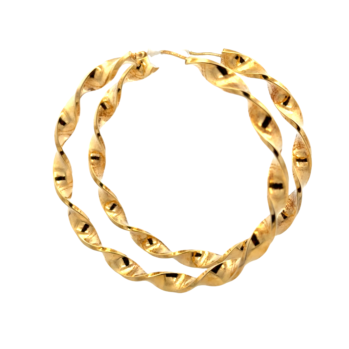 9ct yellow gold hoop earrings 8.5g (sh27823b)