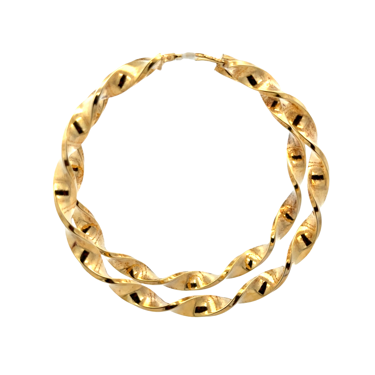 9ct yellow gold hoop earrings 8.5g (sh27823b)