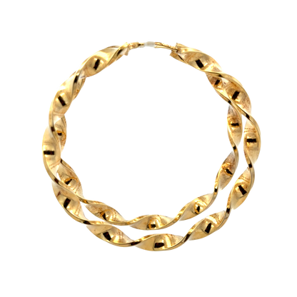9ct yellow gold hoop earrings 8.5g (sh27823b)
