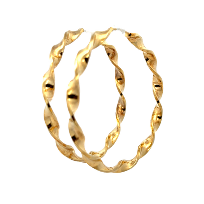 9ct yellow gold hoop earrings 8.5g (sh27823b)