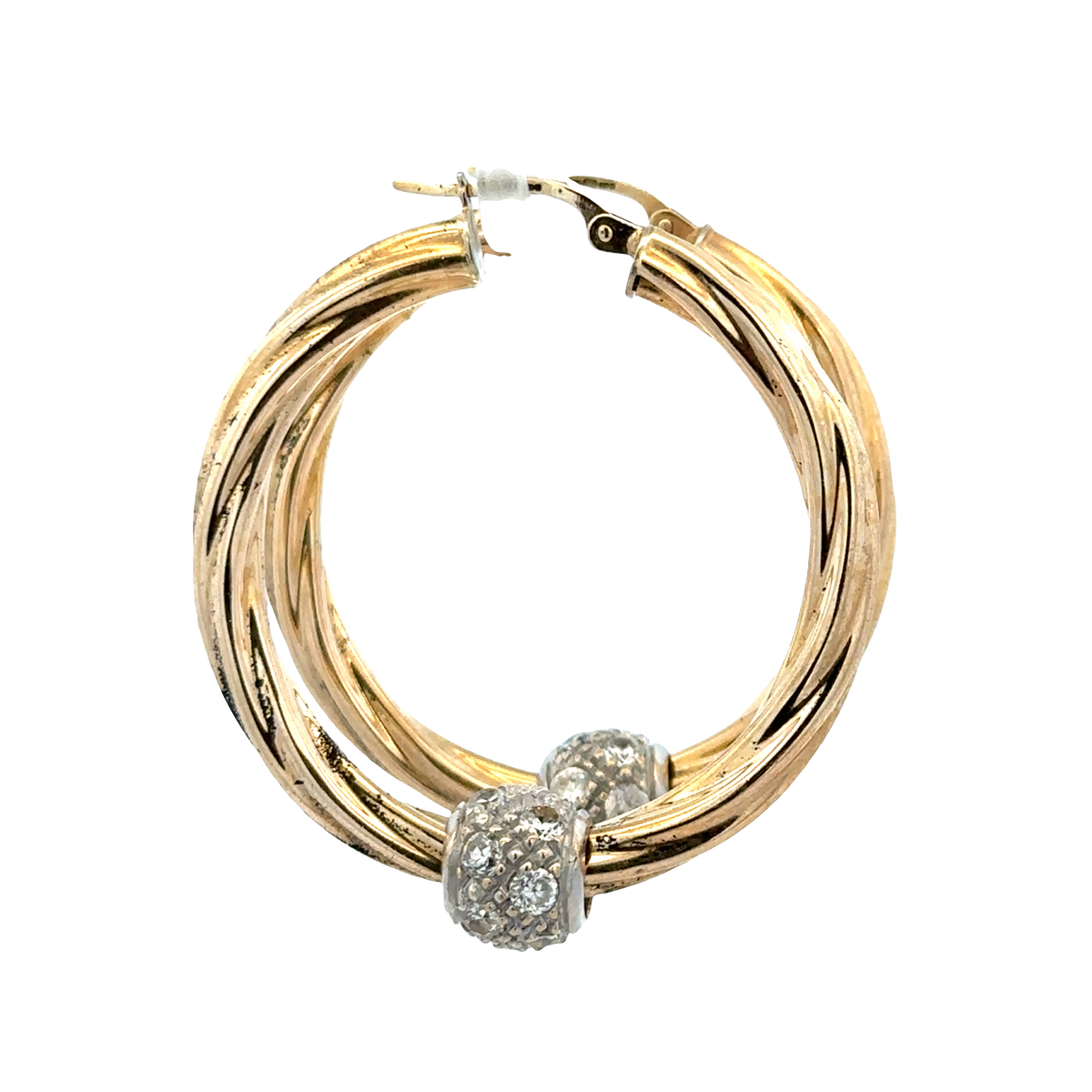 9ct yellow gold hoop earrings 6.5g (sh27949b)