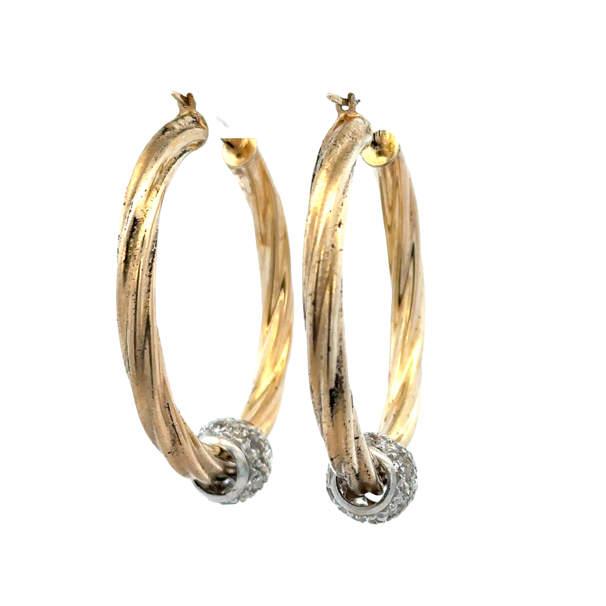 9ct yellow gold hoop earrings 6.5g (sh27949b)