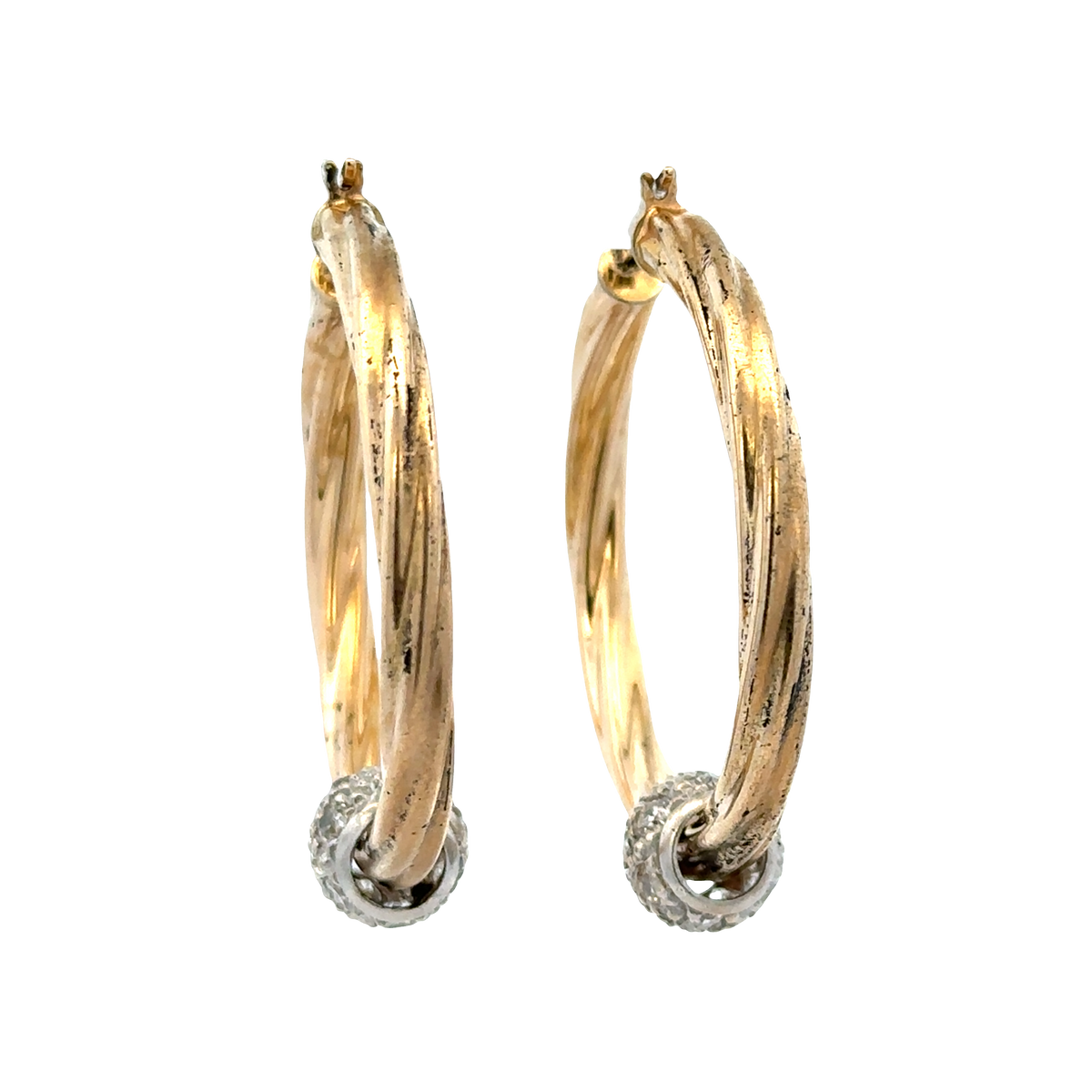 9ct yellow gold hoop earrings 6.5g (sh27949b)