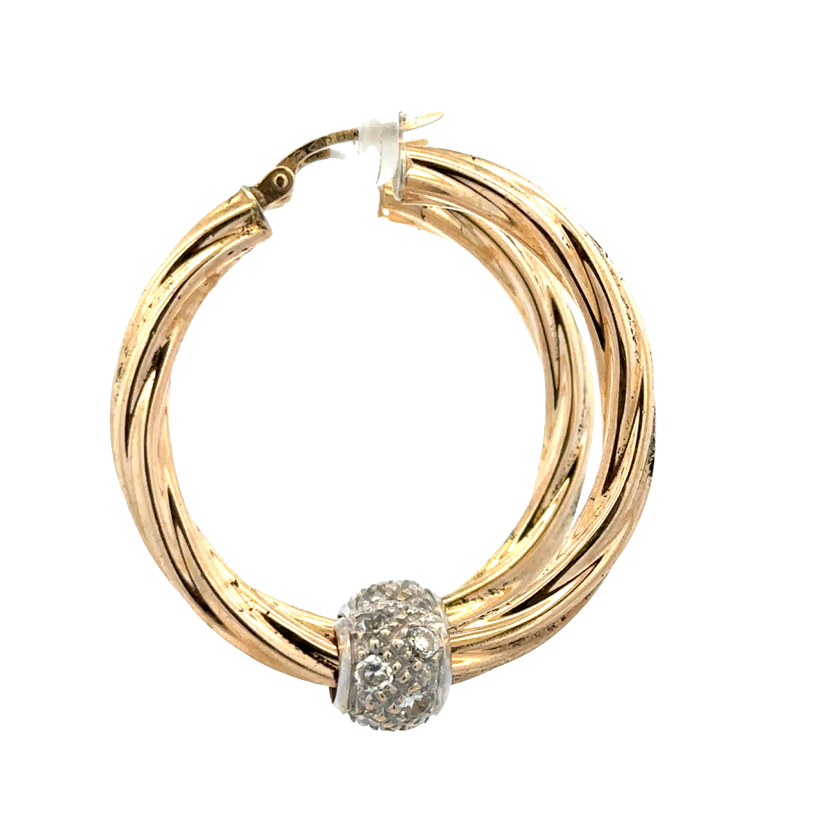 9ct yellow gold hoop earrings 6.5g (sh27949b)