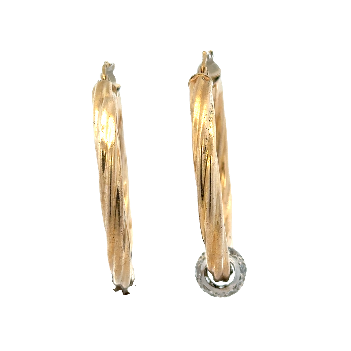 9ct yellow gold hoop earrings 6.5g (sh27949b)