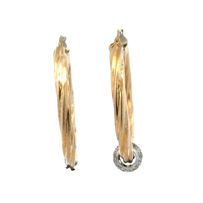 9ct yellow gold hoop earrings 6.5g (sh27949b)