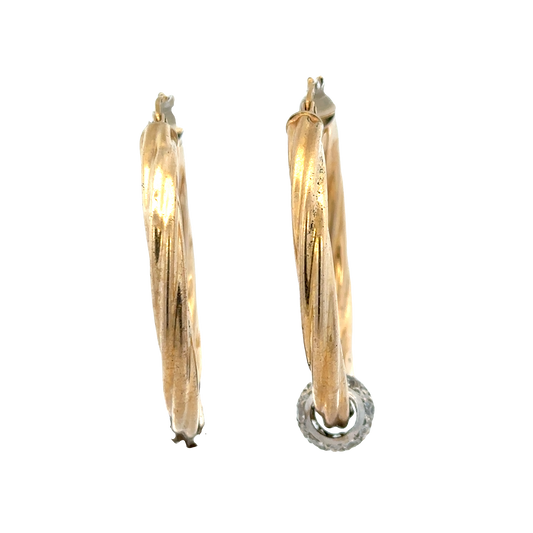 9ct yellow gold hoop earrings 6.5g (sh27949b)