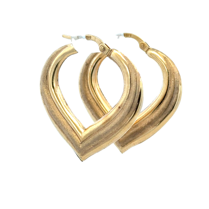 9ct yellow gold hoop earrings 2.7g (sh27798b)