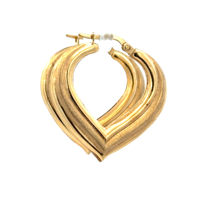 9ct yellow gold hoop earrings 2.7g (sh27798b)