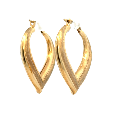 9ct yellow gold hoop earrings 2.7g (sh27798b)