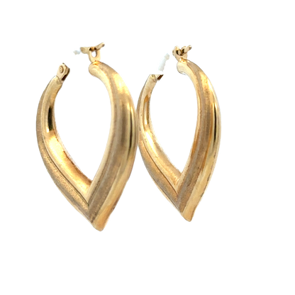 9ct yellow gold hoop earrings 2.7g (sh27798b)