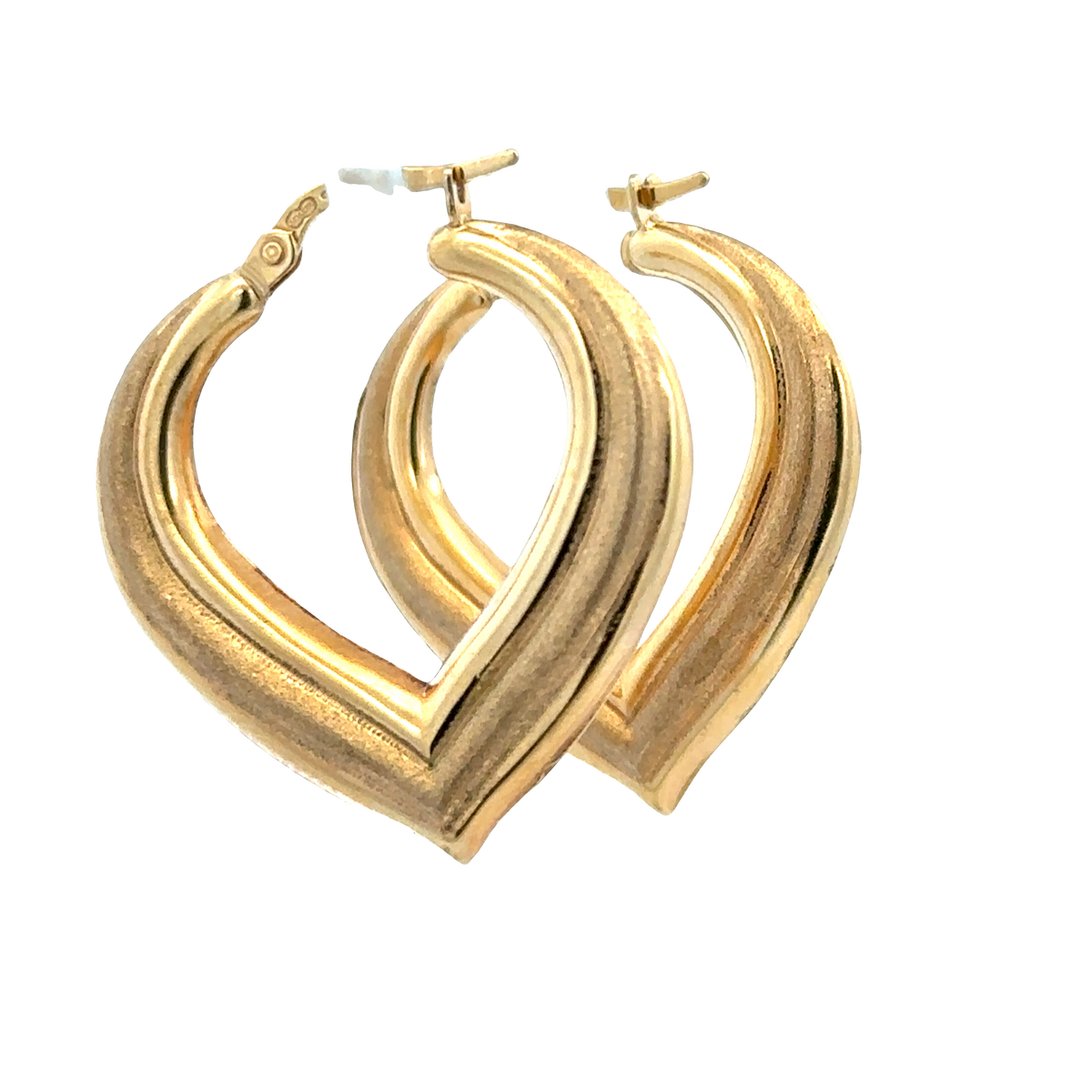 9ct yellow gold hoop earrings 2.7g (sh27798b)