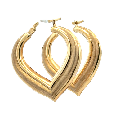 9ct yellow gold hoop earrings 2.7g (sh27798b)