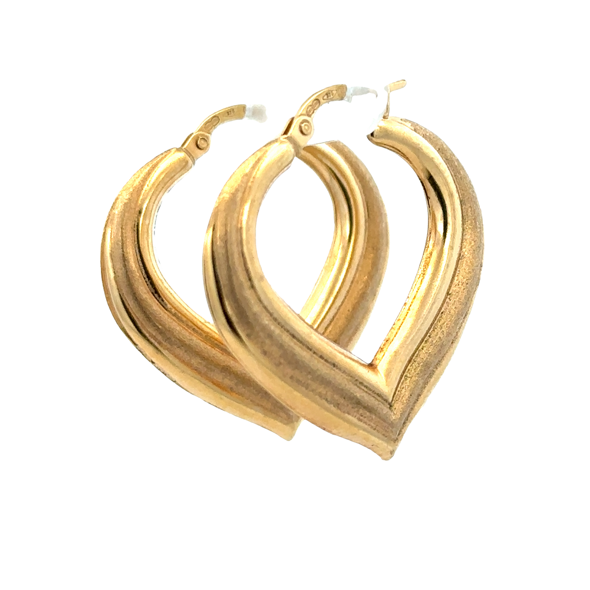 9ct yellow gold hoop earrings 2.7g (sh27798b)