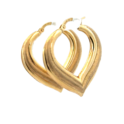9ct yellow gold hoop earrings 2.7g (sh27798b)
