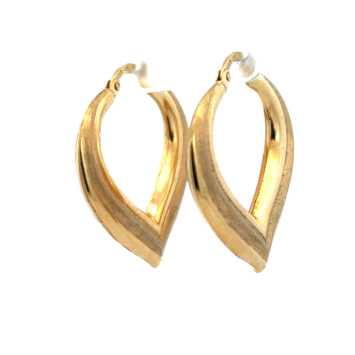 9ct yellow gold hoop earrings 2.7g (sh27798b)