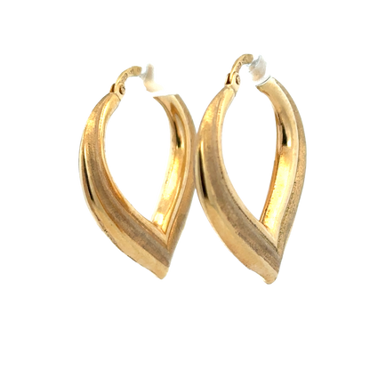 9ct yellow gold hoop earrings 2.7g (sh27798b)