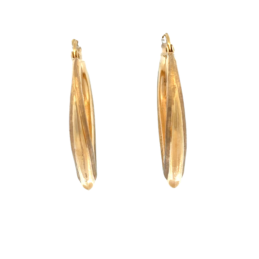 9ct yellow gold hoop earrings 2.7g (sh27798b)