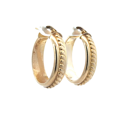 9ct yellow gold hoop earrings 2.2g (sh25711l)