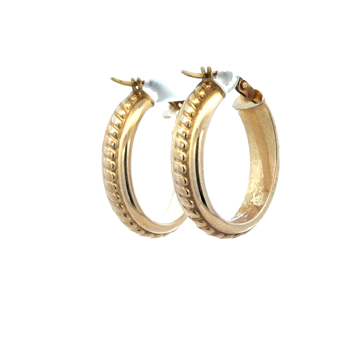 9ct yellow gold hoop earrings 2.2g (sh25711l)