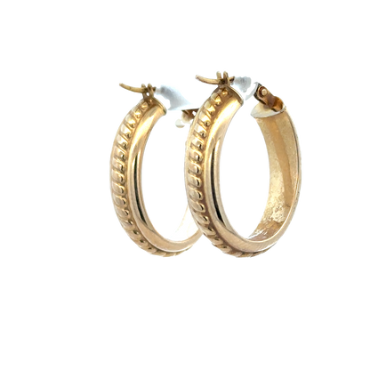 9ct yellow gold hoop earrings 2.2g (sh25711l)