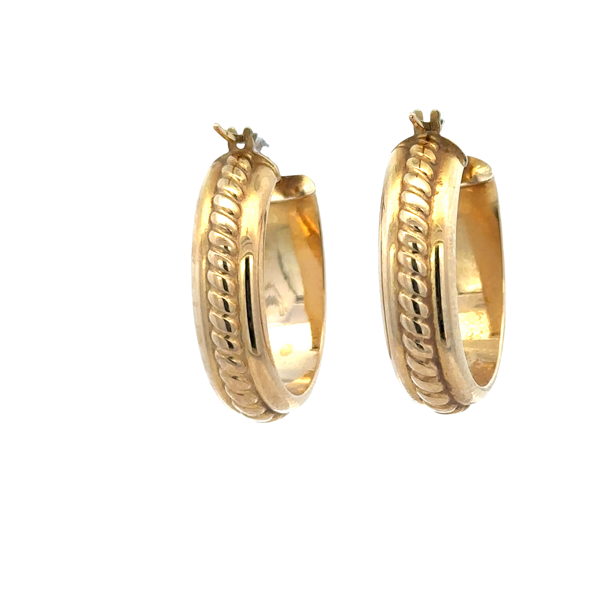 9ct yellow gold hoop earrings 2.2g (sh25711l)
