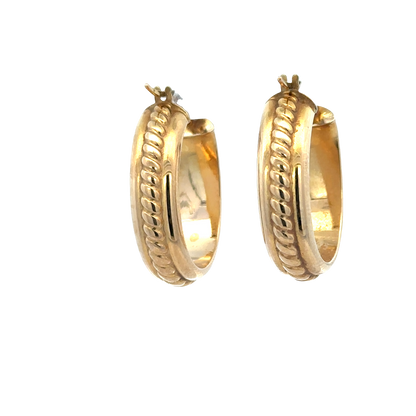 9ct yellow gold hoop earrings 2.2g (sh25711l)