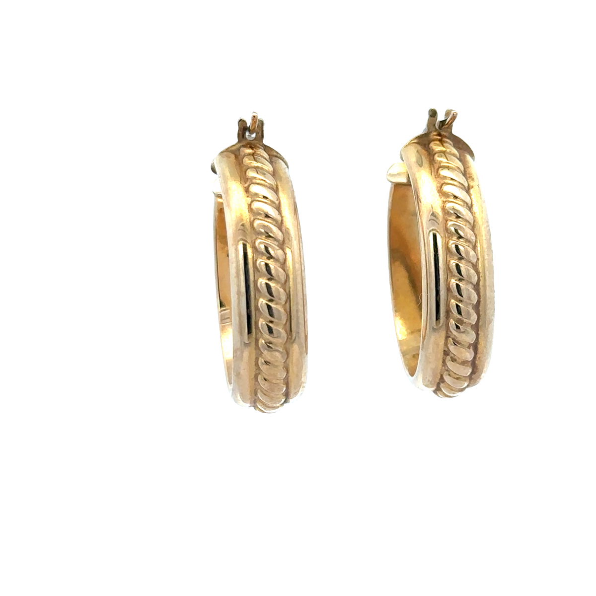 9ct yellow gold hoop earrings 2.2g (sh25711l)