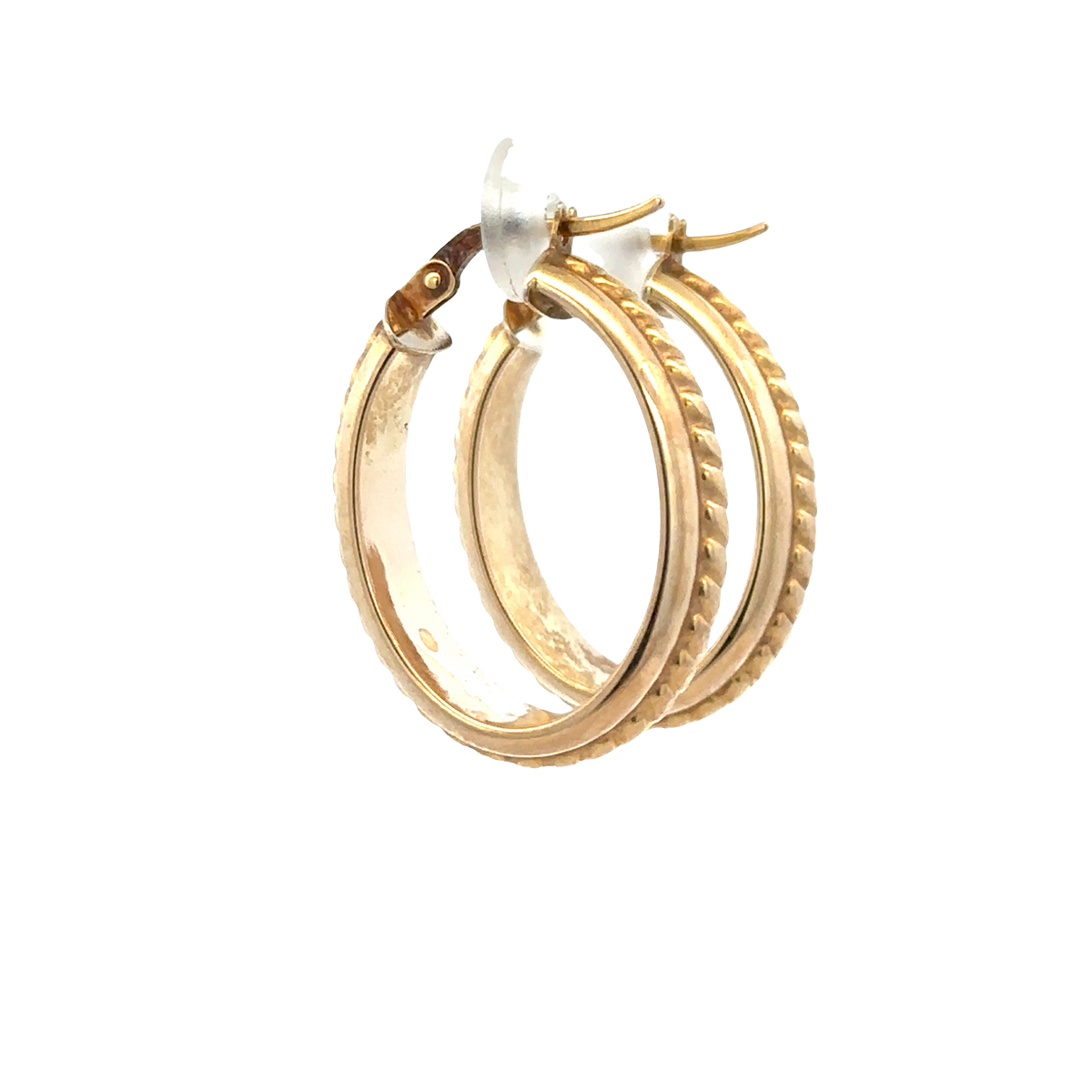 9ct yellow gold hoop earrings 2.2g (sh25711l)