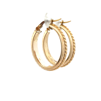 9ct yellow gold hoop earrings 2.2g (sh25711l)