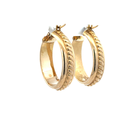 9ct yellow gold hoop earrings 2.2g (sh25711l)