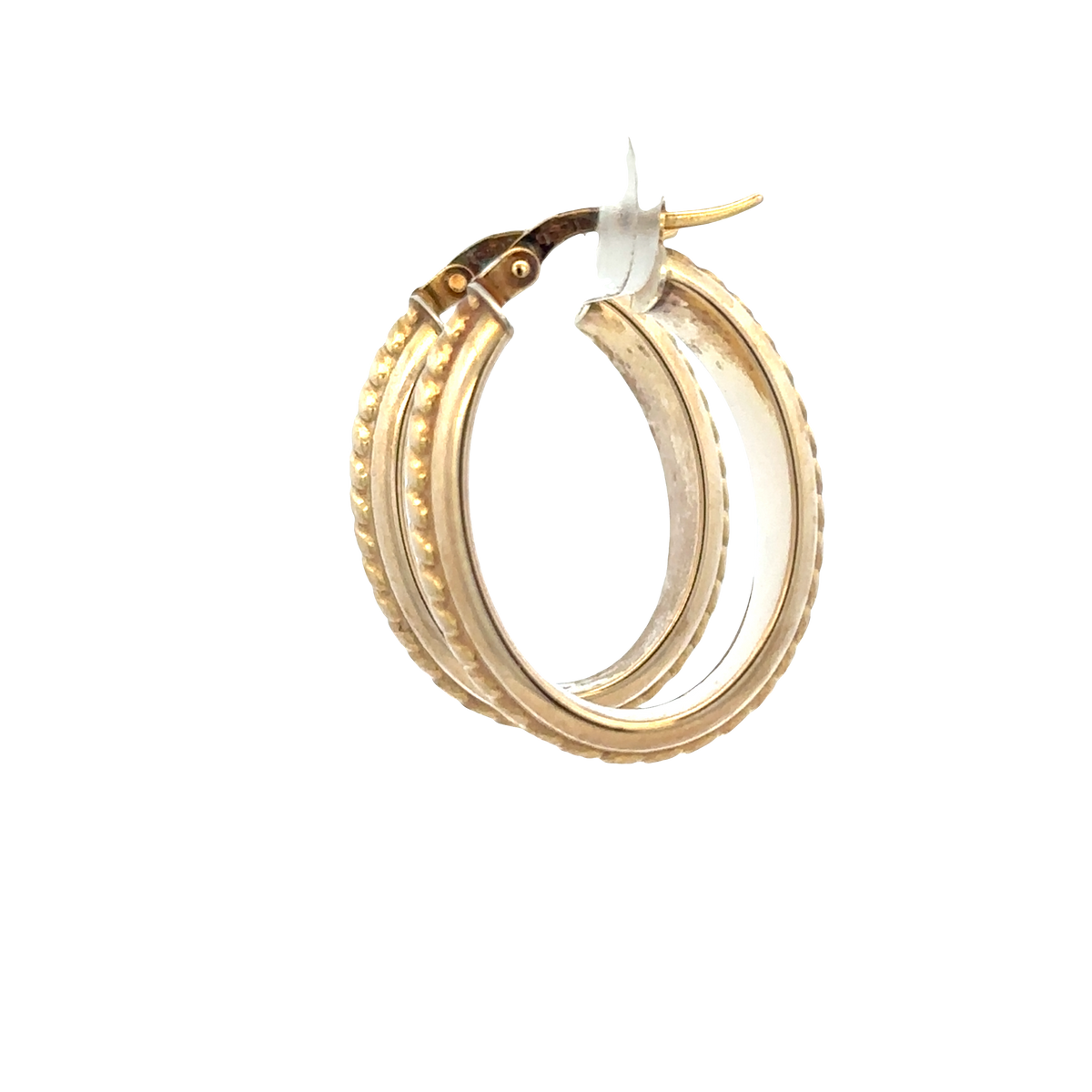 9ct yellow gold hoop earrings 2.2g (sh25711l)