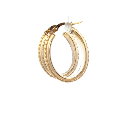 9ct yellow gold hoop earrings 2.2g (sh25711l)