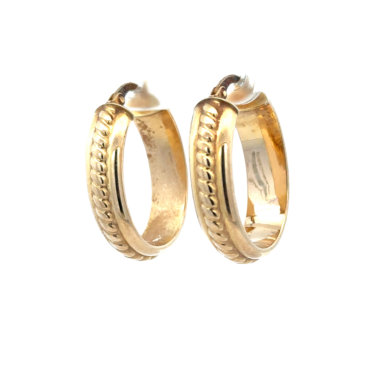 9ct yellow gold hoop earrings 2.2g (sh25711l)