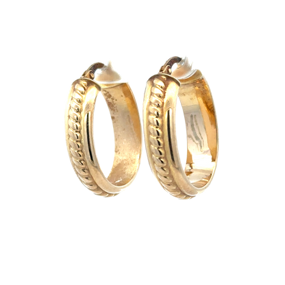 9ct yellow gold hoop earrings 2.2g (sh25711l)