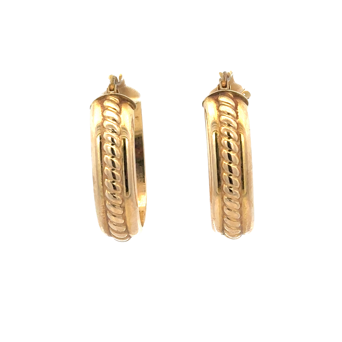 9ct yellow gold hoop earrings 2.2g (sh25711l)